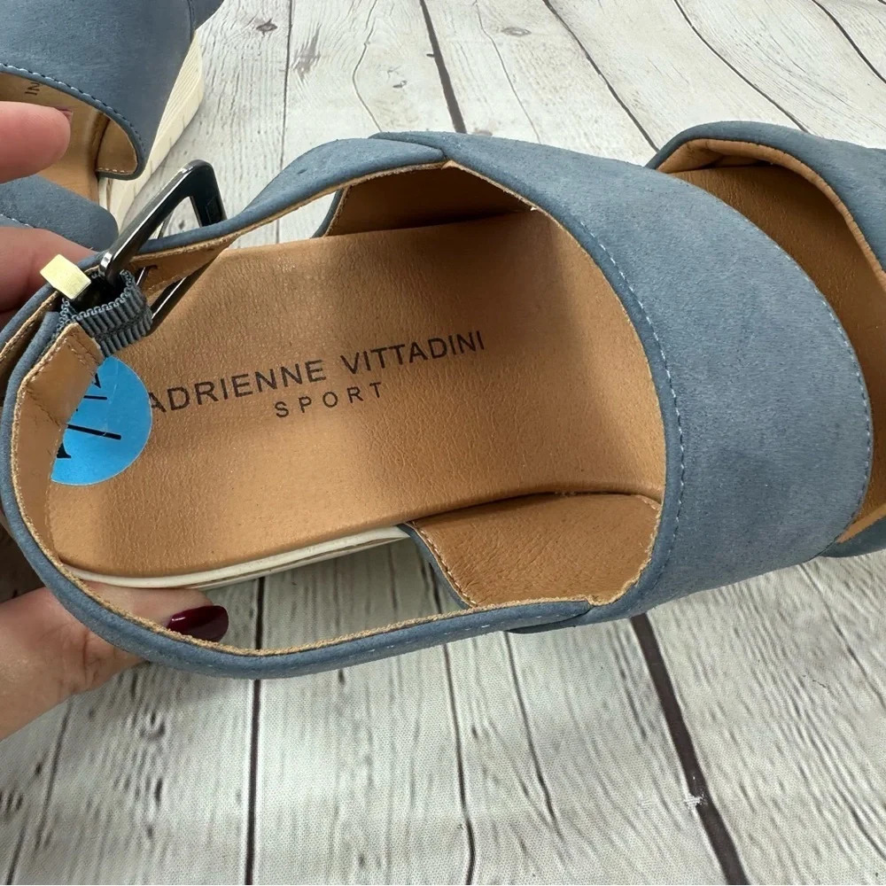 adrienne vittadini sport wedge sandals steel grey color size 7.5 - Picture 7 of 10
